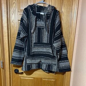 Black, tan & cream Hoodie